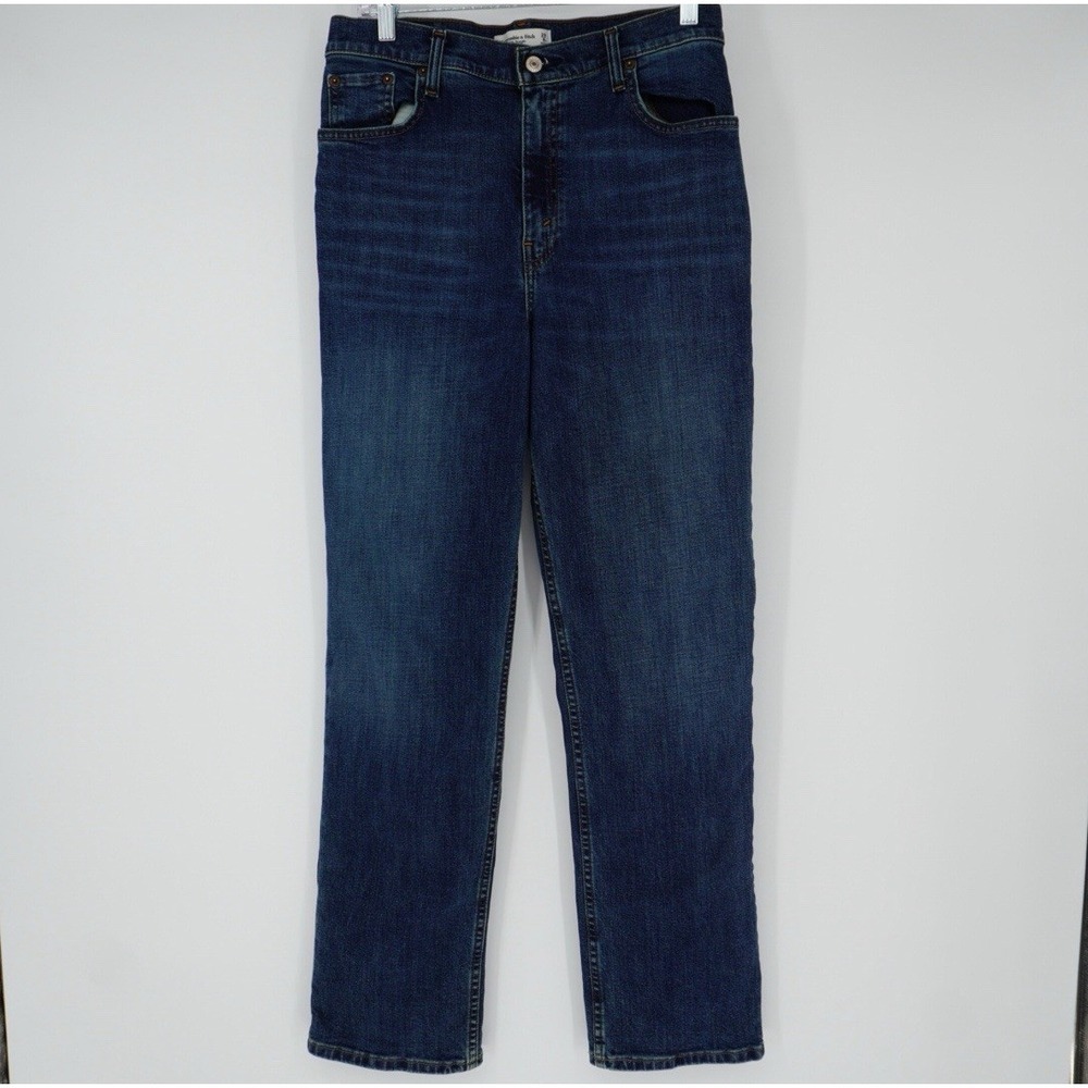 Abercrombie‎ Fitch The 90s Straight Ultra High Rise Jeans Womens Size 29/8R Blue
